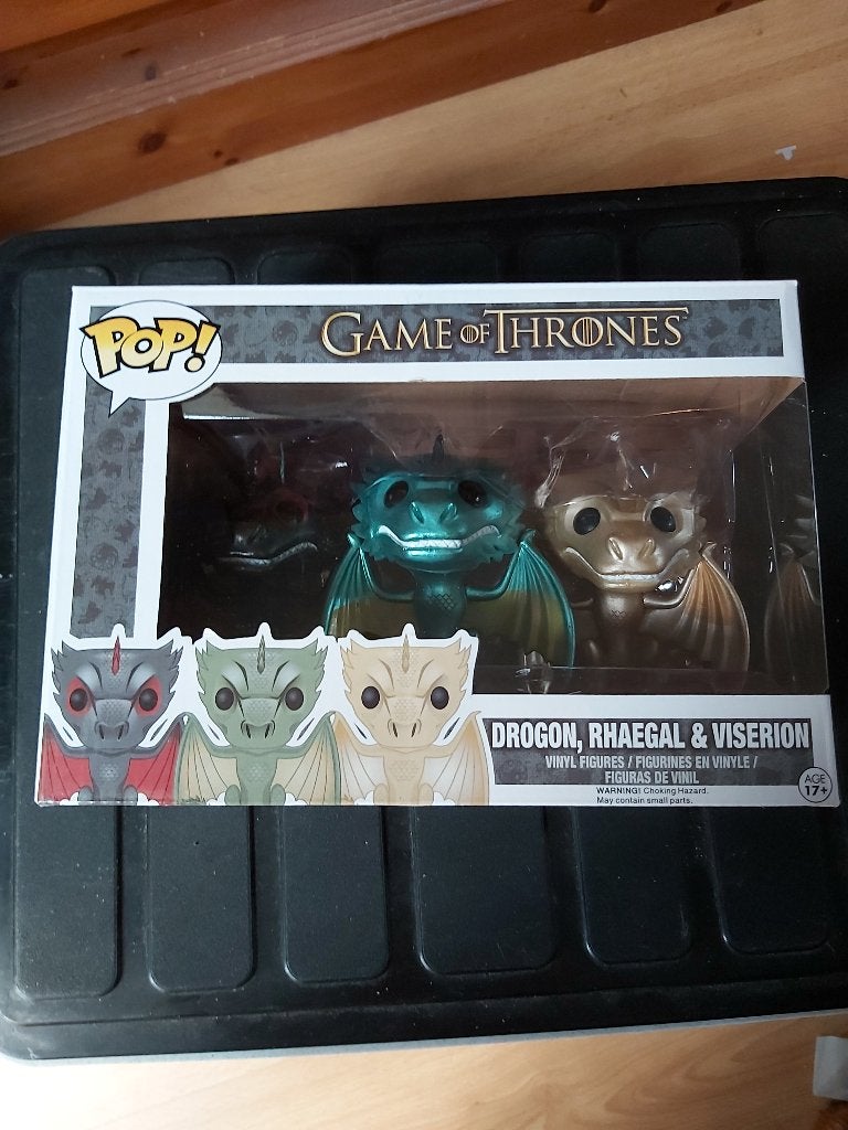 Funko pop game of thrones drogon rhaegal viserion 3 pack, Ophalen of Verzenden, Nieuw