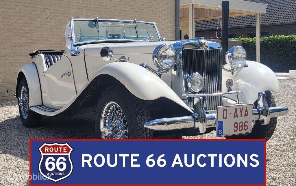 MG TD | 1951 | Route 66 Auctions, Auto's, Oldtimers, Overige carrosserieën, Zwart, Bedrijf, Handgeschakeld