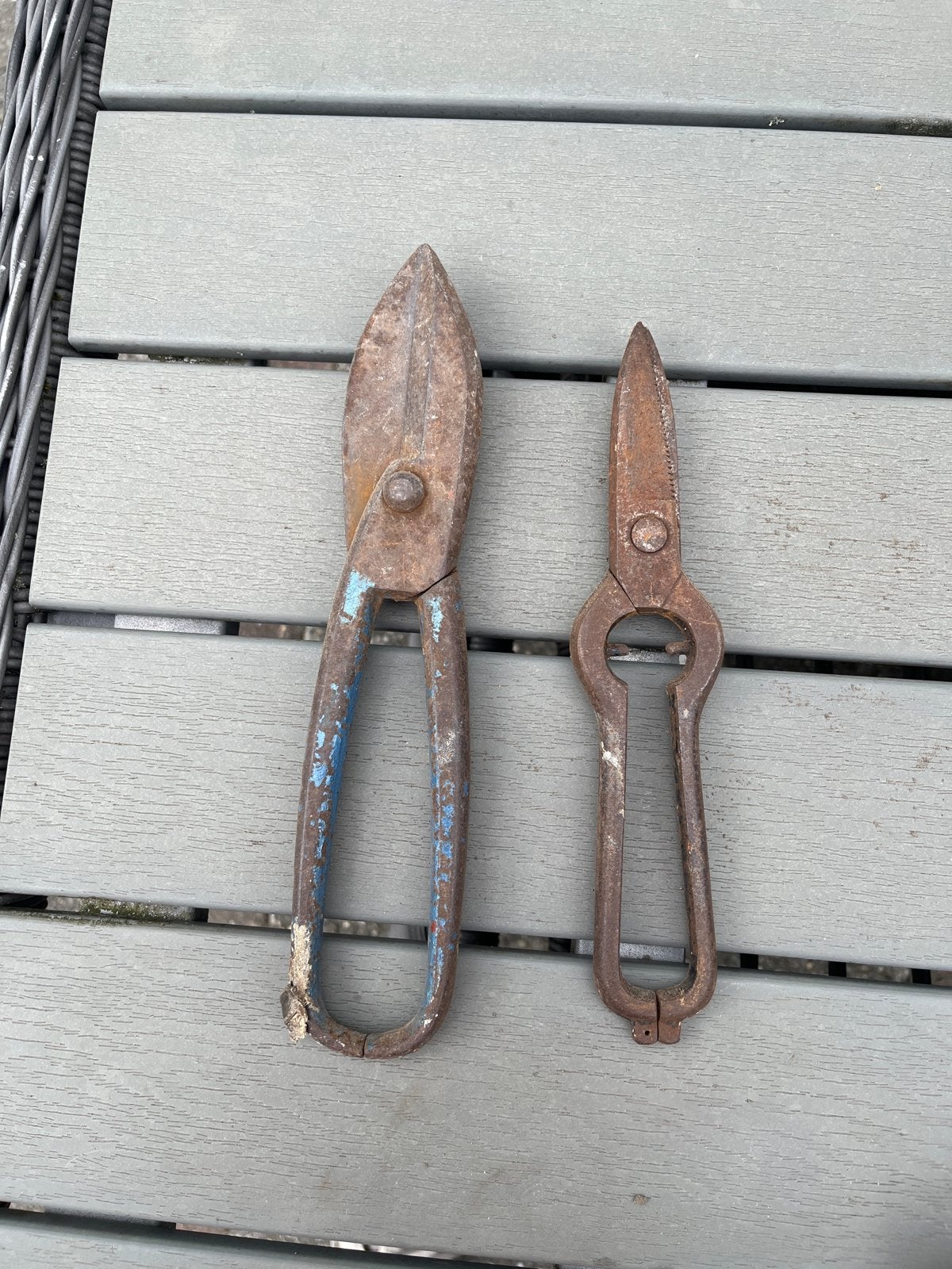 Oude antieke  snoeischaren - set van 2, Ophalen of Verzenden, Gebruikt