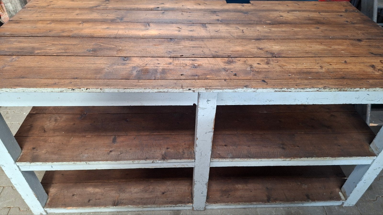 Robuuste Vintage Werkbank - Werktafel, Antiek en Kunst, Ophalen