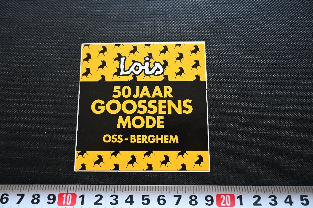 sticker oss berghem 50 jaar GOOSSENS MODE lois jeans, Verzamelen, Ophalen of Verzenden, Zo goed als nieuw