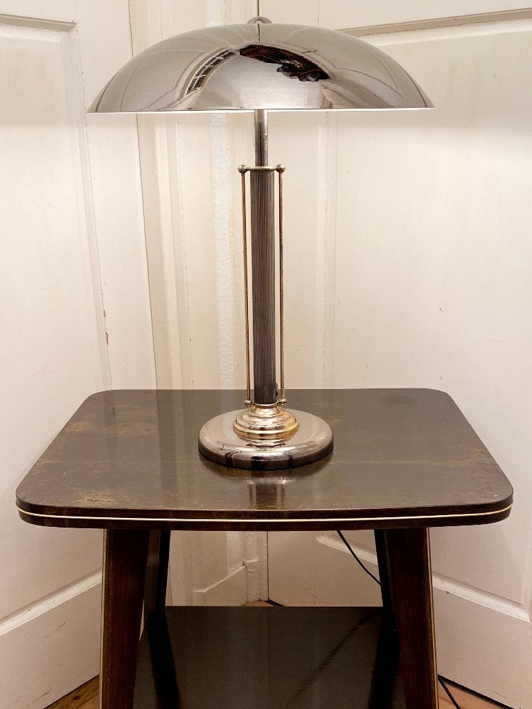 Vintage Massive Hollywood Regency paddenstoel tafellamp/70s, Ophalen, Met schakelaar, Gebruikt, Overige merken