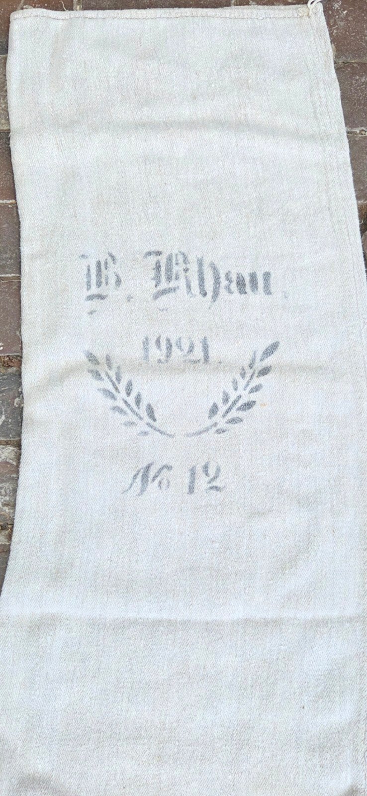 old german grain sack antique 1921, Ophalen of Verzenden, Minder dan 15 m²
