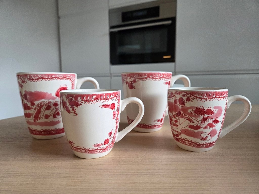 4 bekers Blond Amsterdam 'Blond Romance', Huis en Inrichting, Keuken | Servies, Ophalen, Zo goed als nieuw, Kop(pen) en/of Schotel(s)