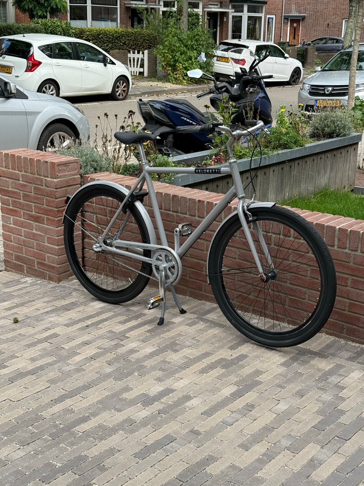 Veloretti fiets caferacer, Gebruikt, Velgrem, Versnellingen, 53 tot 57 cm