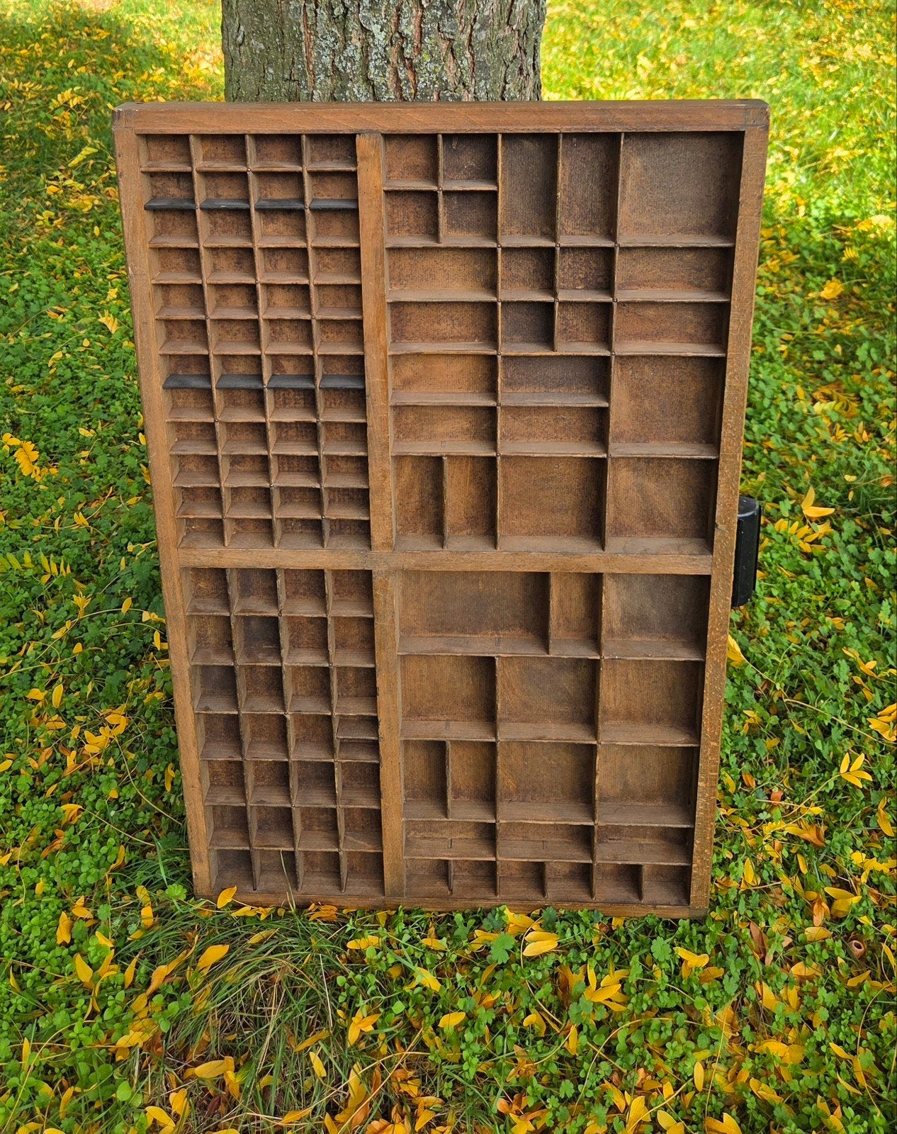 Originele Drukkerslade / Letterbak met Metalen Greep 53 x 84, Ophalen of Verzenden