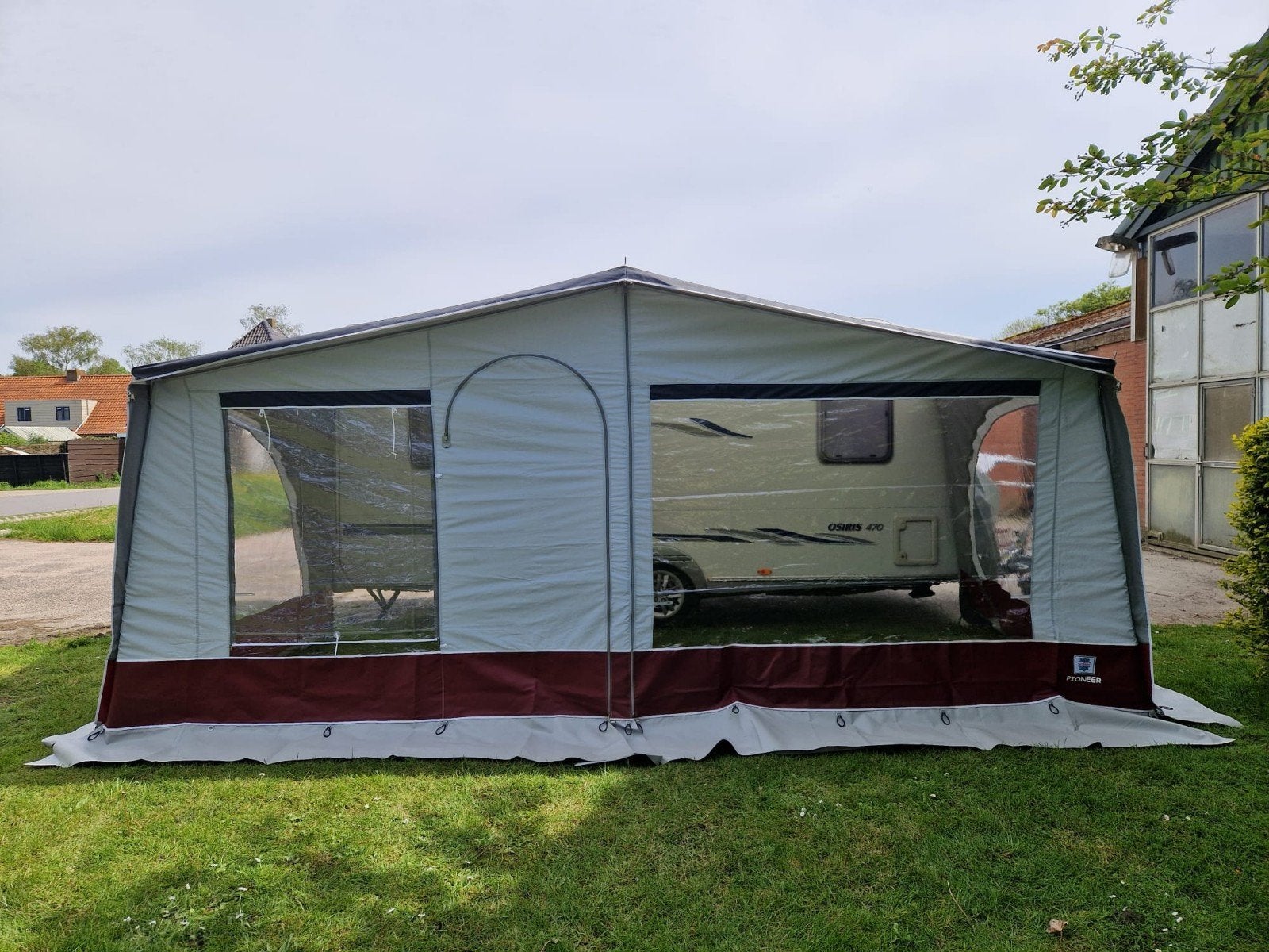 Walker Pioneer voortent met Castle luifel, omloopmaat 915, Ophalen of Verzenden, Gebruikt, Walker Campingstyle
