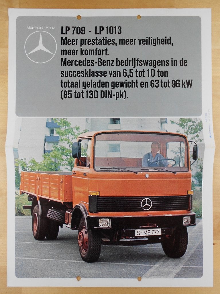 Mercedes LP 709 809 813 913 1013 Brochure 1978 LP709 LP809, Zo goed als nieuw, Mercedes-Benz, Mercedes, Ophalen of Verzenden