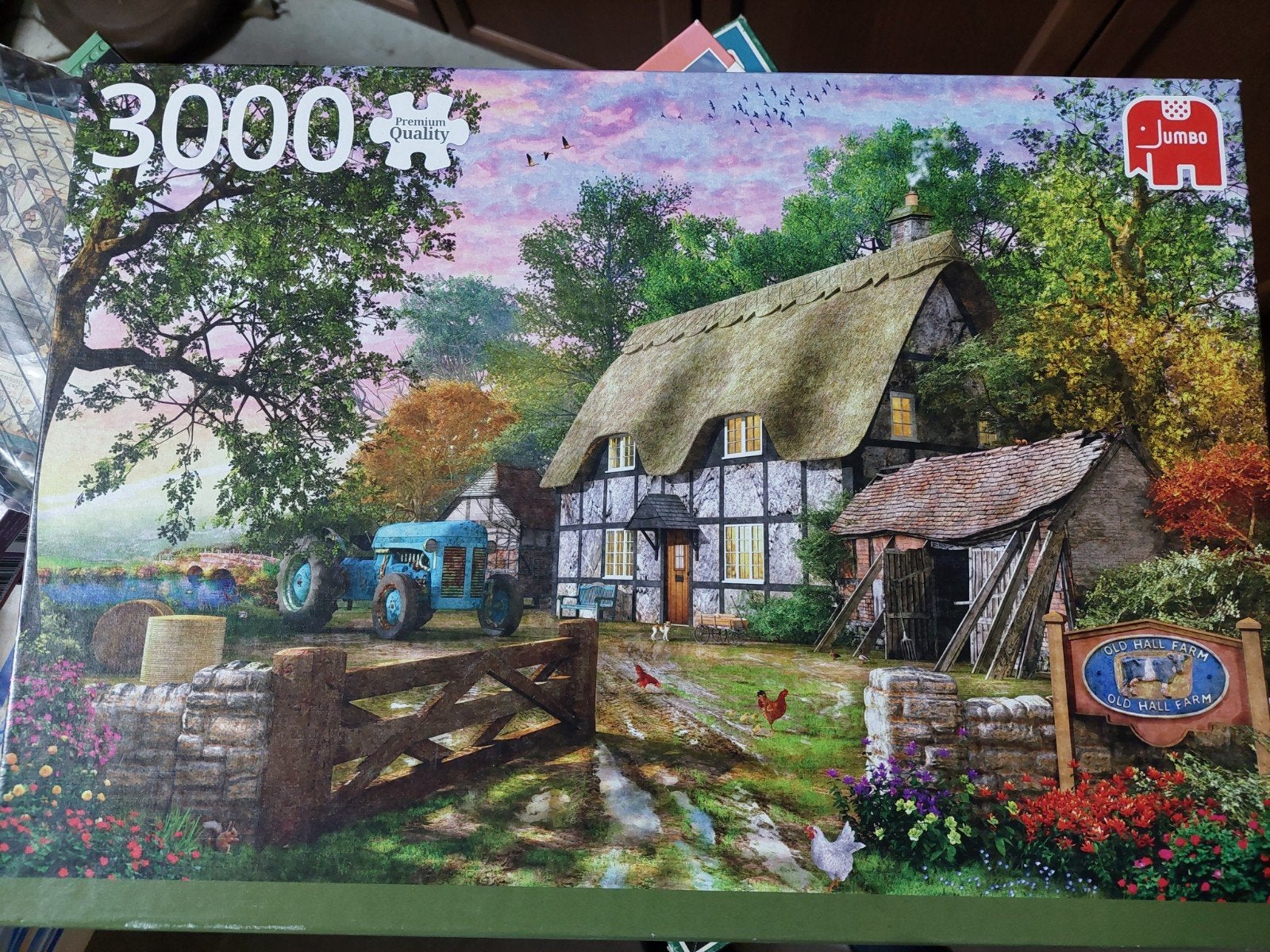 Jumbo Legpuzzel 'Old Hall Farm' 3000 stukjes, Ophalen of Verzenden, Meer dan 1500 stukjes, Gebruikt, Legpuzzel