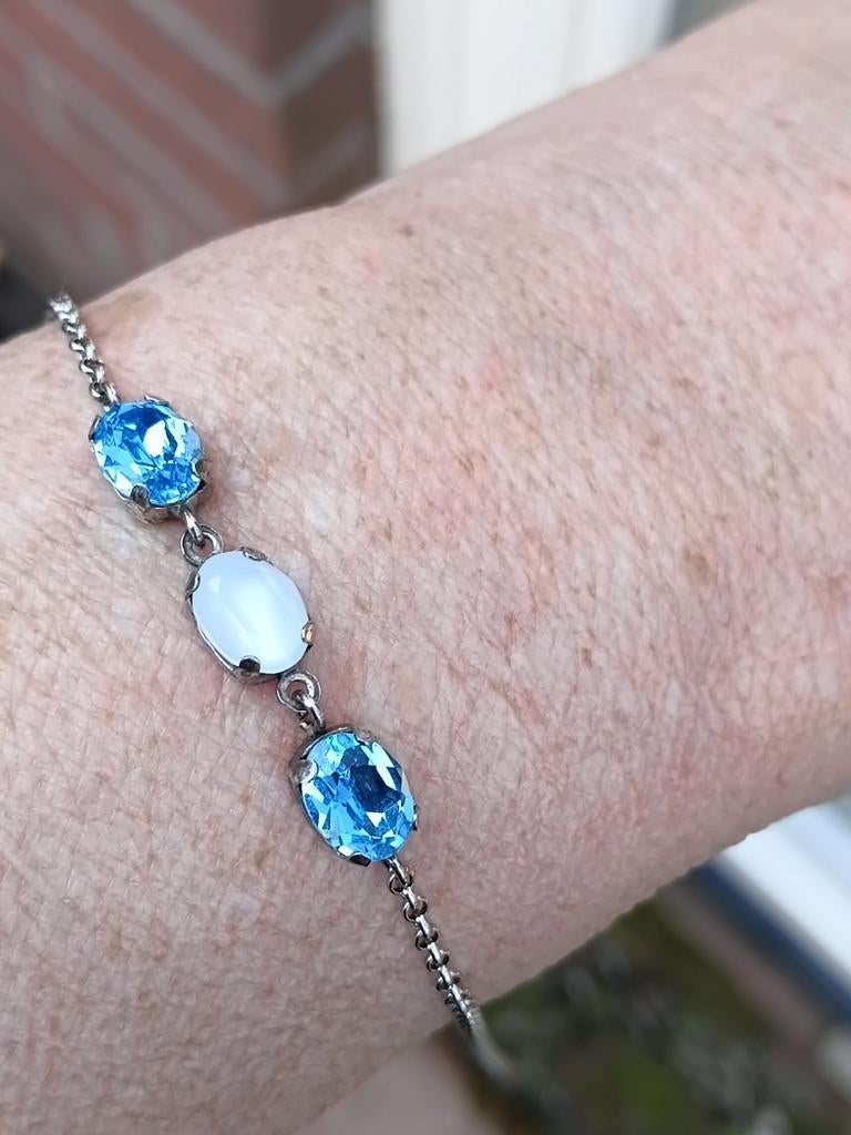 mooie zilveren armband, Sieraden, Tassen en Uiterlijk, Antieke sieraden, Ophalen of Verzenden, Zilver