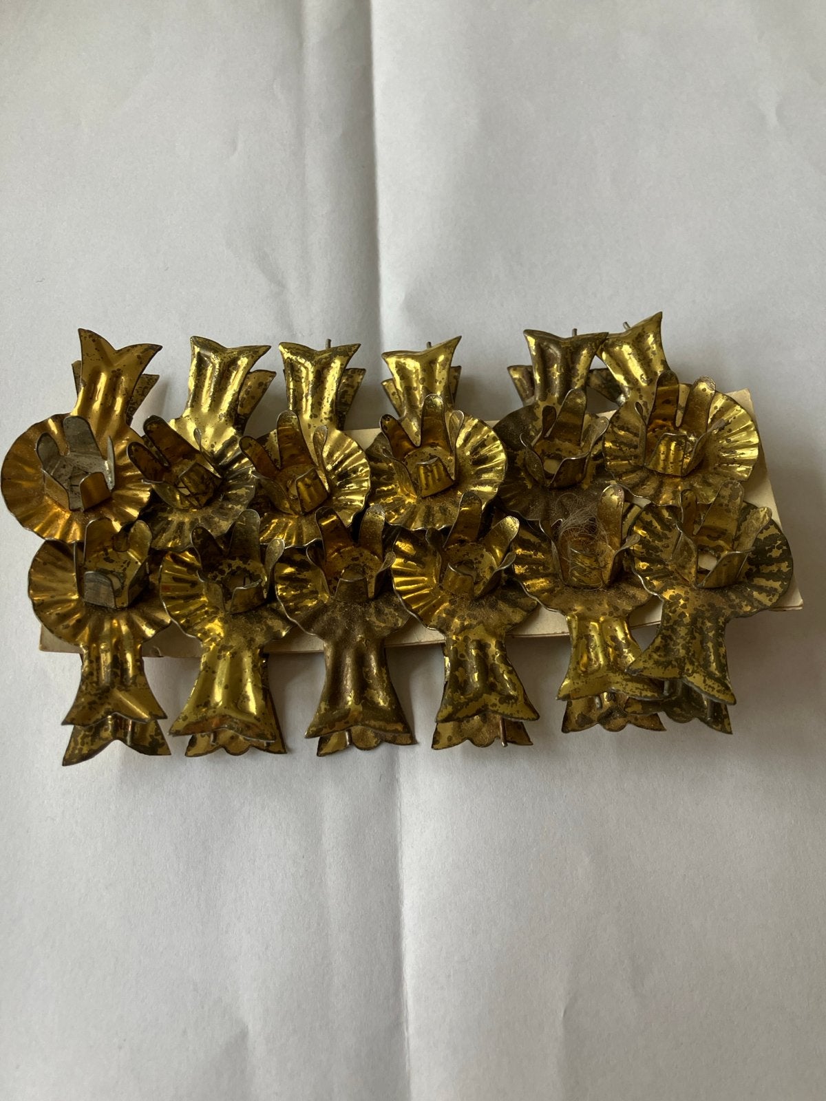 Vintage Kerstkaarsenhouders - Set van 10, Ophalen of Verzenden