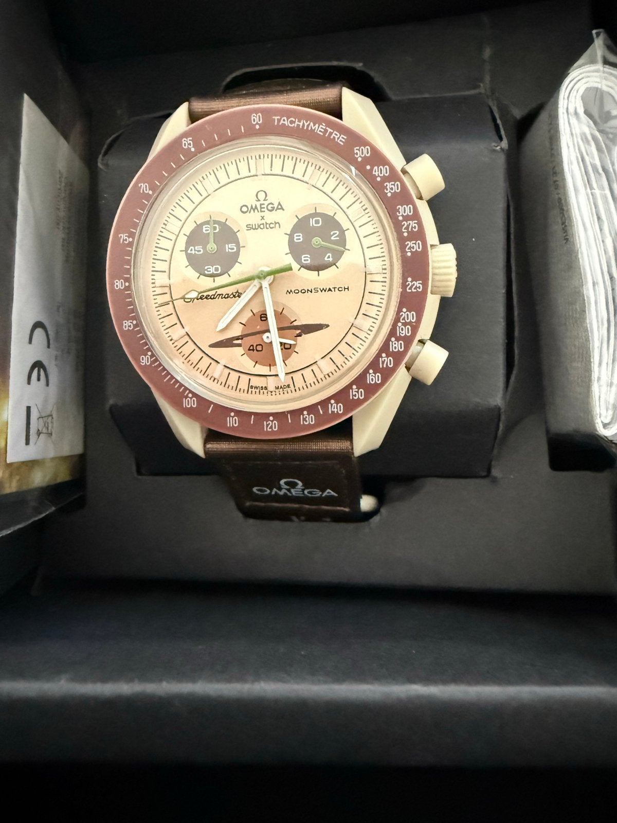 Omega Swatch Moonswatch Mission to Saturn, Overige merken, Kunststof, Polshorloge, Overige materialen