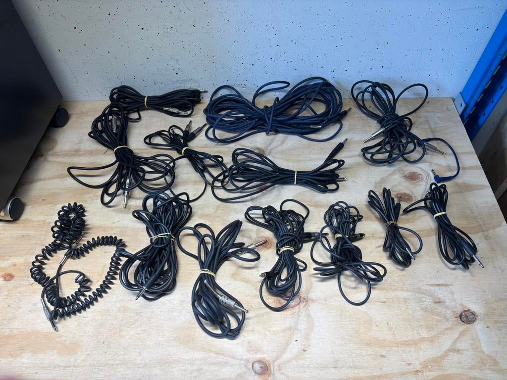 Partij audiokabels professioneel 14 kabels jackplug speaker, Ophalen of Verzenden, 10 meter of meer, Luidsprekerkabel