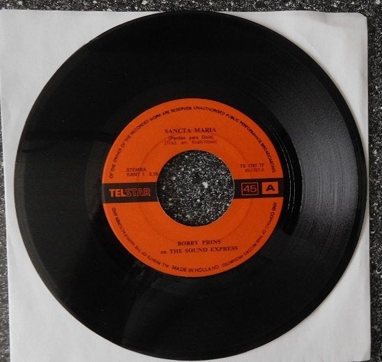 TELSTAR 1787 Bobby Prins & Sound Express - sancta Maria, Cd's en Dvd's, Ophalen of Verzenden, Zo goed als nieuw, 7 inch, Levenslied of Smartlap