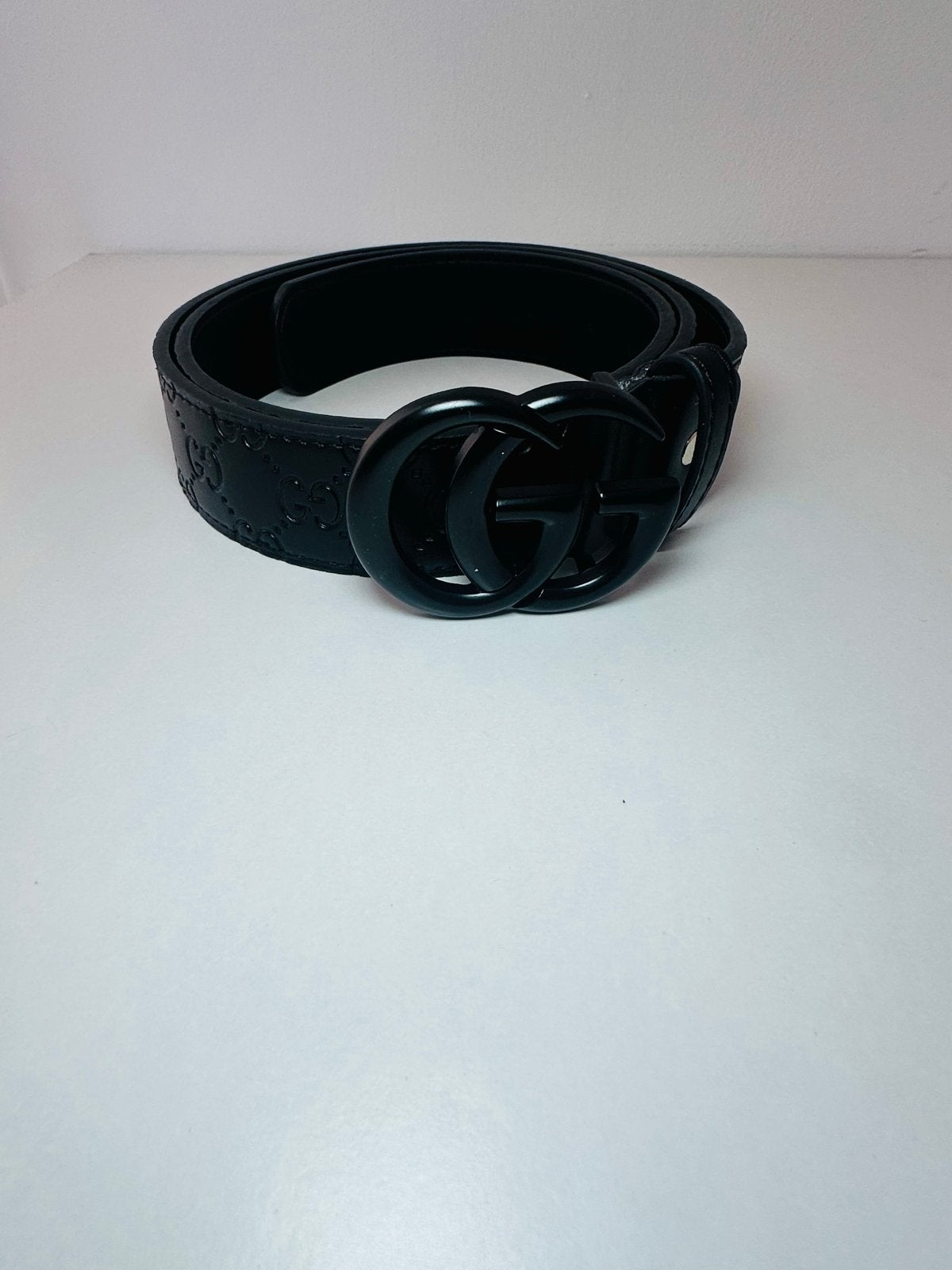 Gucci riem zwart met GG-gesp - Zo goed als nieuw, Kleding | Heren, Ophalen, Zo goed als nieuw, Zwart, Echt leder