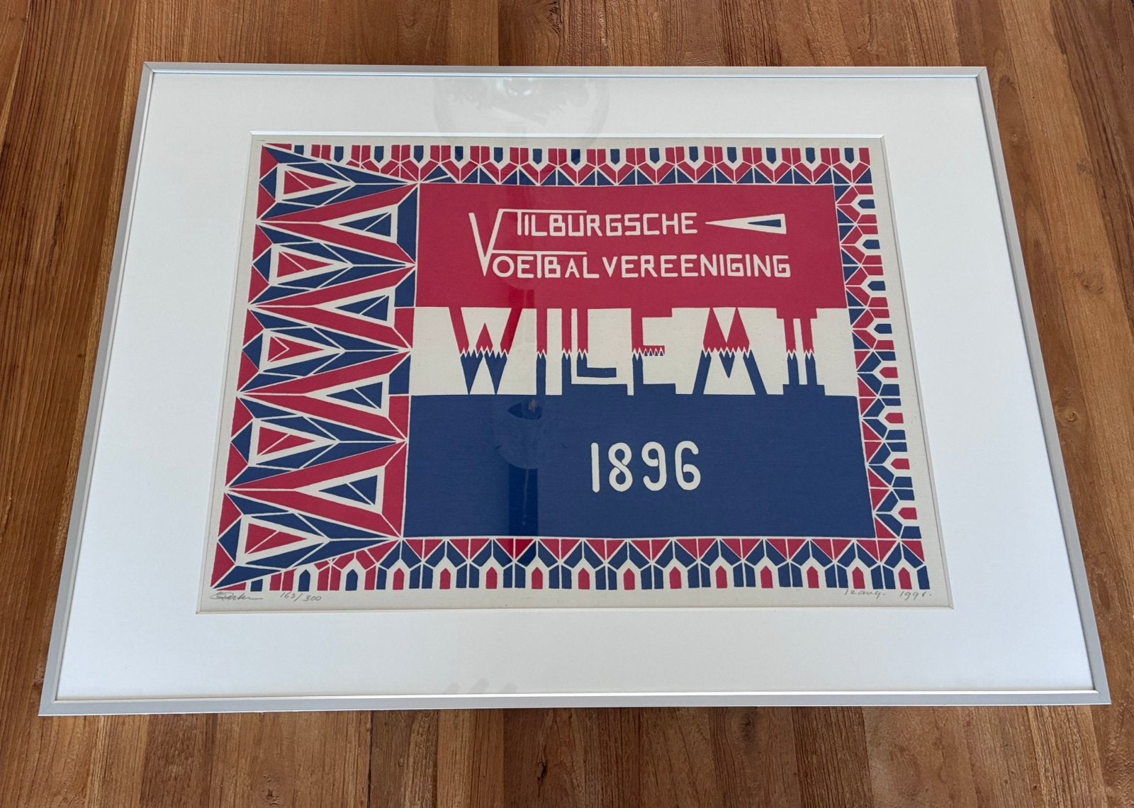 Willem II kunstwerk tbv 100 jarig bestaan nr. 163 van 300., Verzamelen, Sportartikelen en Voetbal, Ophalen, Zo goed als nieuw