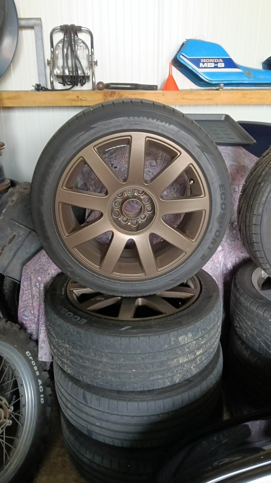 bronzen audi velgen 5x100/5x112 17inch, Ophalen, Velg(en), Nieuw, 17 inch