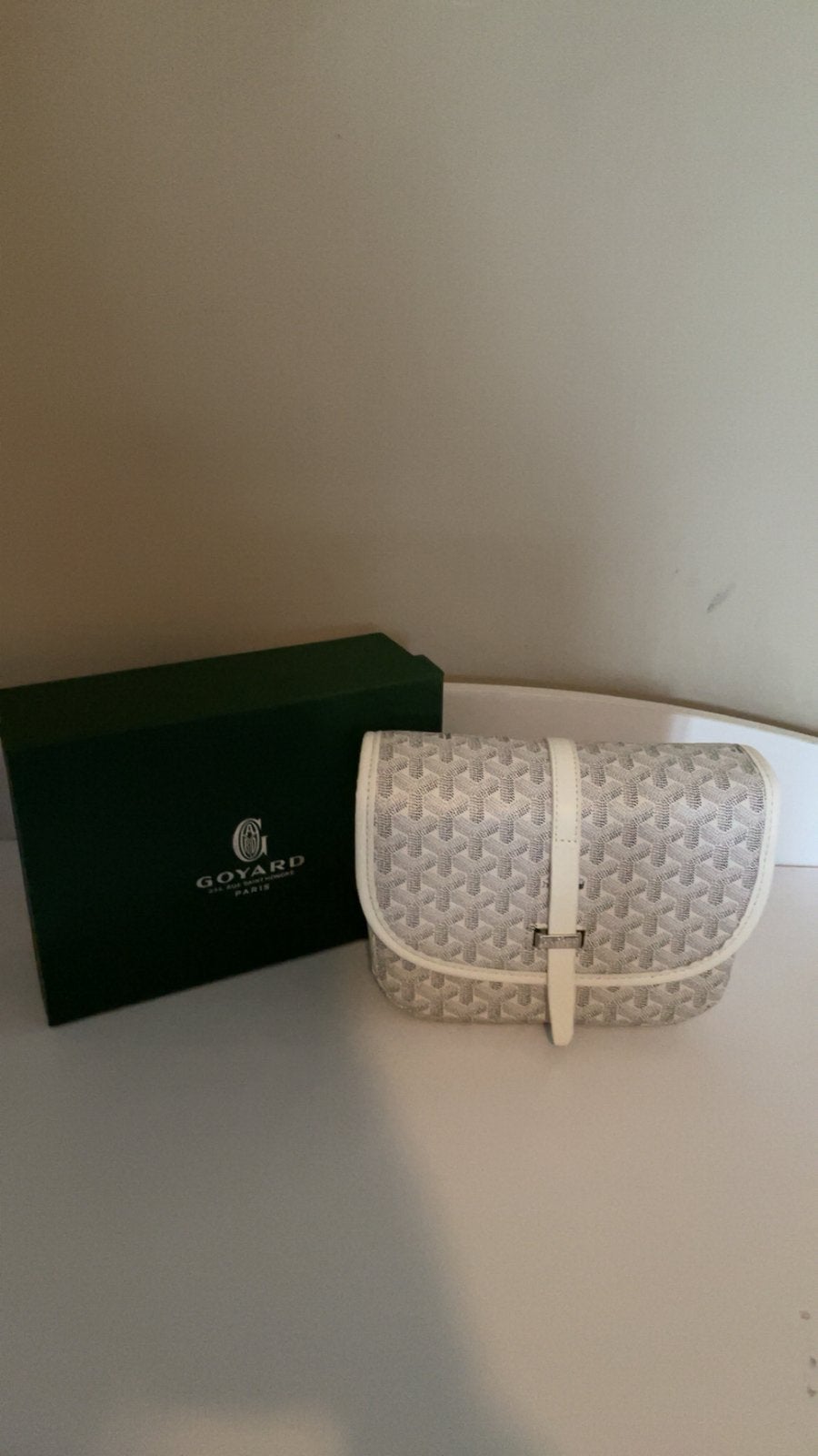 Goyard schoudertas wit, Sieraden, Tassen en Uiterlijk, Verzenden, Zo goed als nieuw, Wit