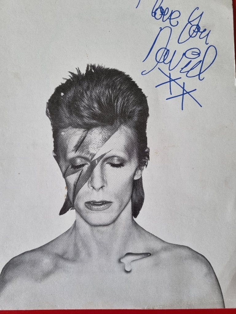 foto david bowie, Ophalen of Verzenden, Zo goed als nieuw, Foto of Kaart
