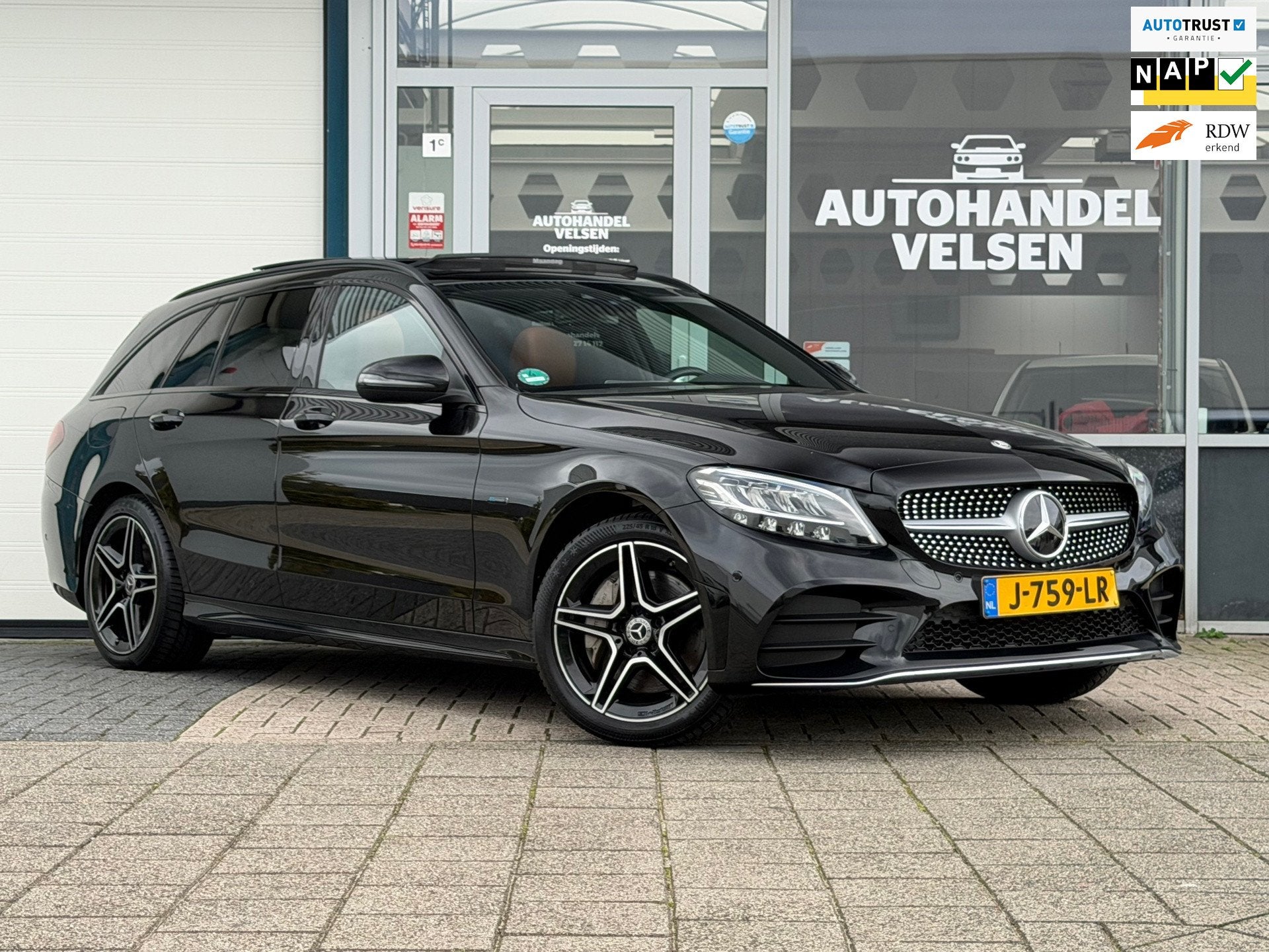 Mercedes-Benz C-klasse Estate 300 e Business Solution AMG Li, Achterwielaandrijving, Euro 6, Zwart, Automatische klimaatregeling