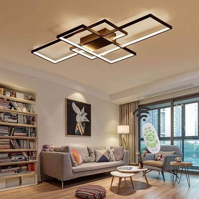 Moderne/luxe LED Plafondlamp Zwart, Modern, Zwart, Ophalen of Verzenden, Zo goed als nieuw