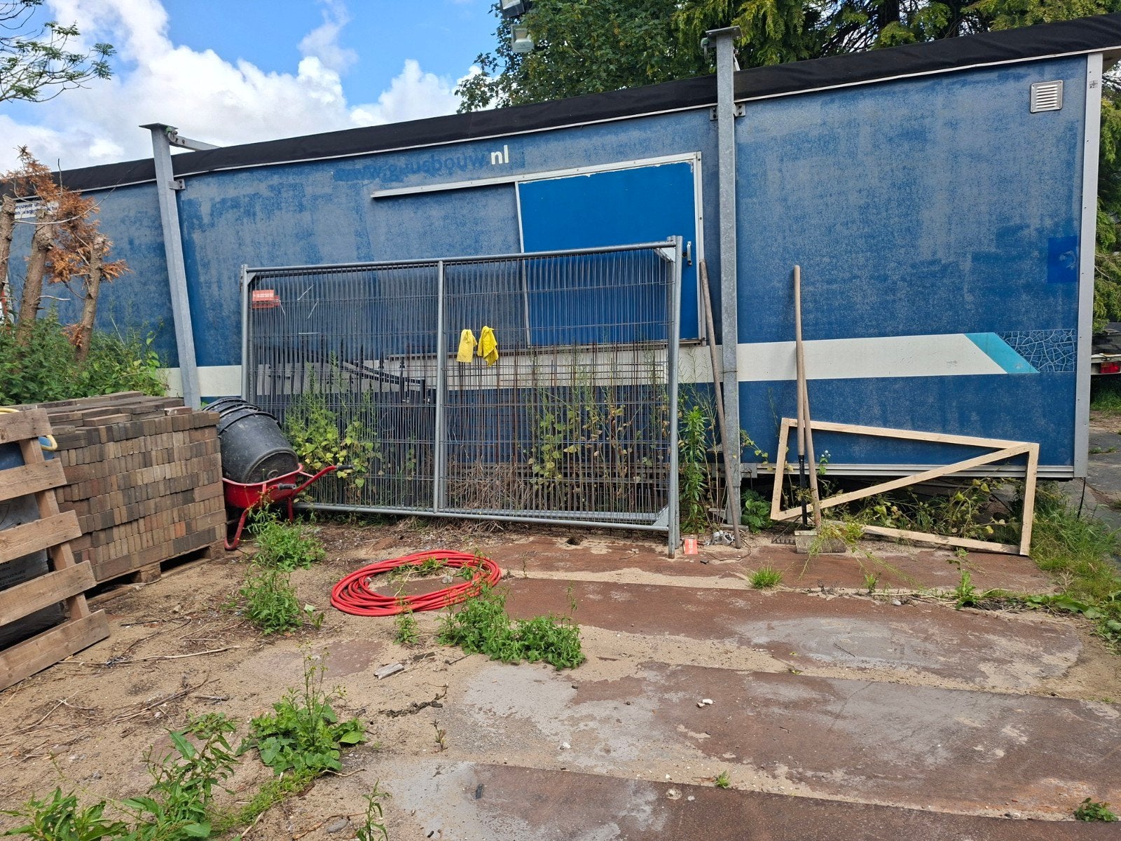 Gebruikte bouwkeet aangeboden, Ophalen