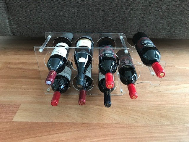 Plexiglas wijnrek, Huis en Inrichting, Woonaccessoires | Wijnrekken, Kunststof, 5 tot 15 flessen, Ophalen of Verzenden, Zo goed als nieuw