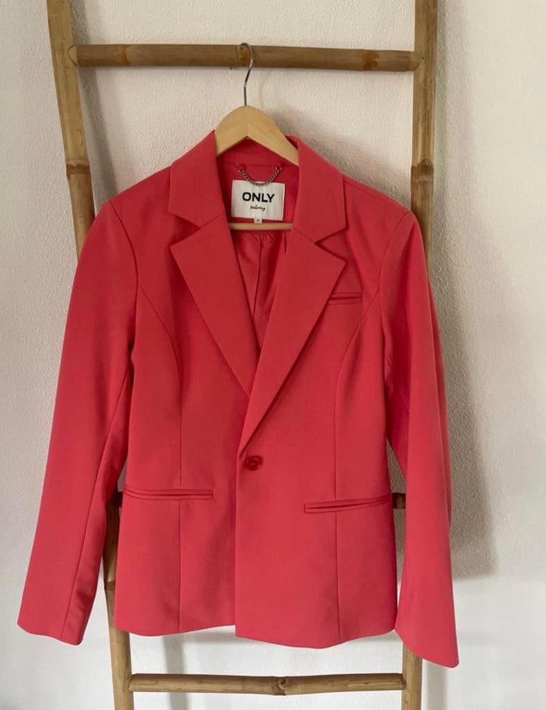 ONLY Dames Colbert / Blazer Jasje Maat 38 Koraal, Maat 38/40 (M), Oranje, Ophalen of Verzenden, Zo goed als nieuw
