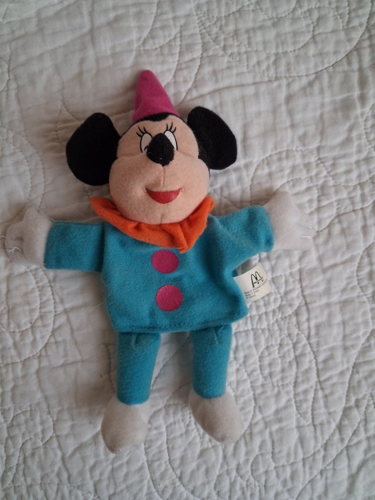 Minnie Mouse als clown - handpop, Verzamelen, Ophalen of Verzenden, Mickey Mouse, Nieuw, Overige typen