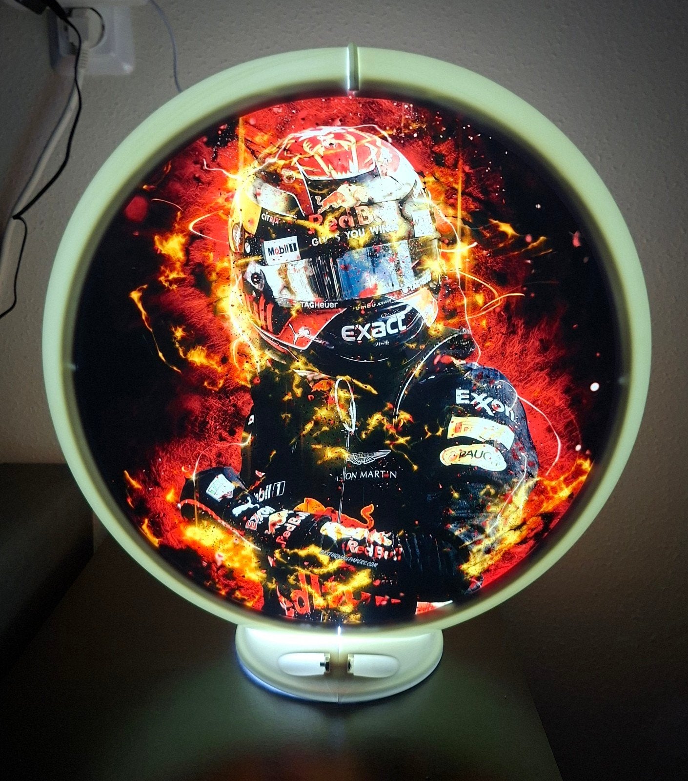 Benzinepomp gaspump globe bol lamp benzineststion red bull, Ophalen of Verzenden, Nieuw