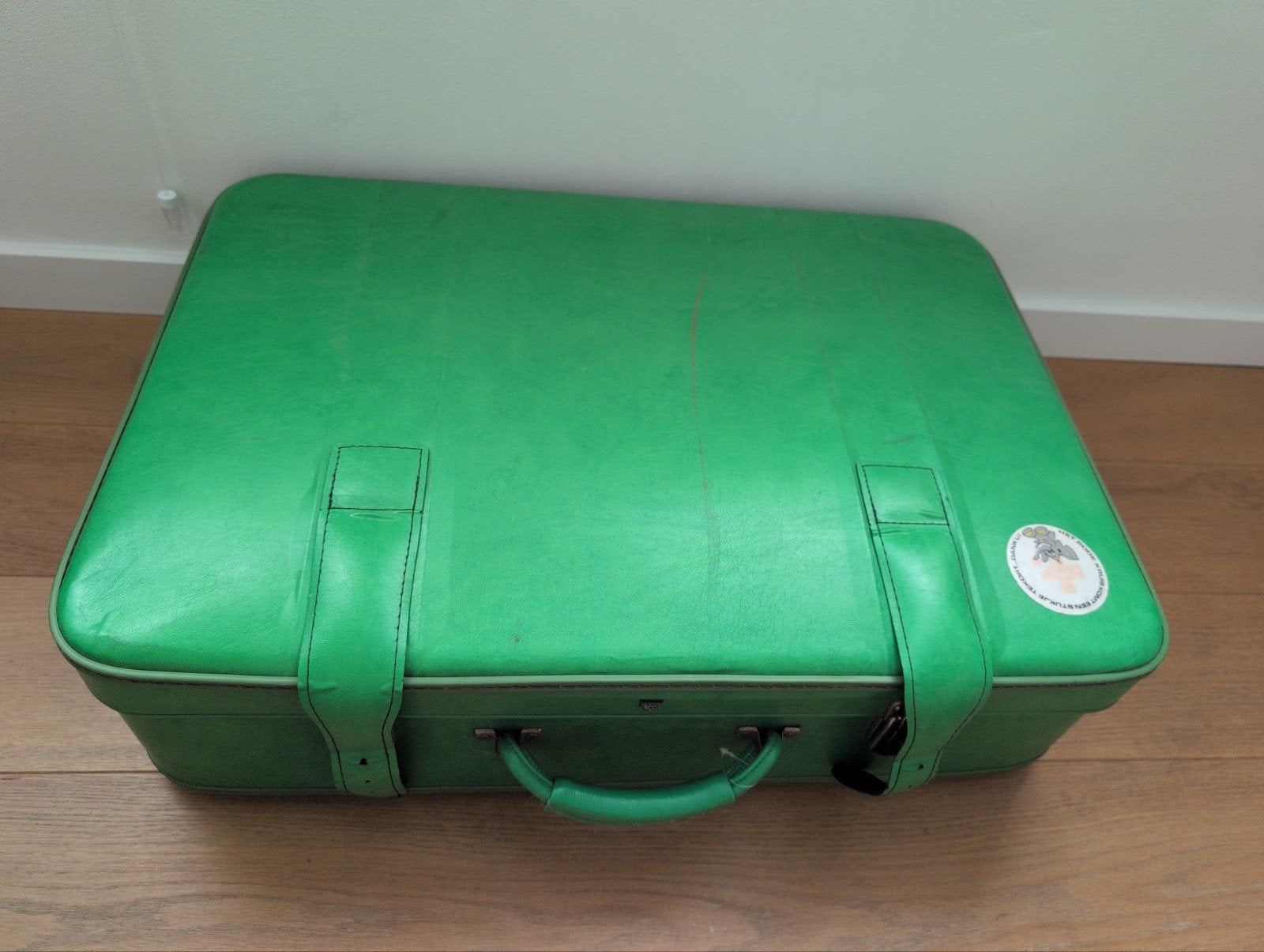 Vintage groene koffer - Ideaal voor decoratie, Ophalen, Overige materialen, Gebruikt, 50 tot 60 cm