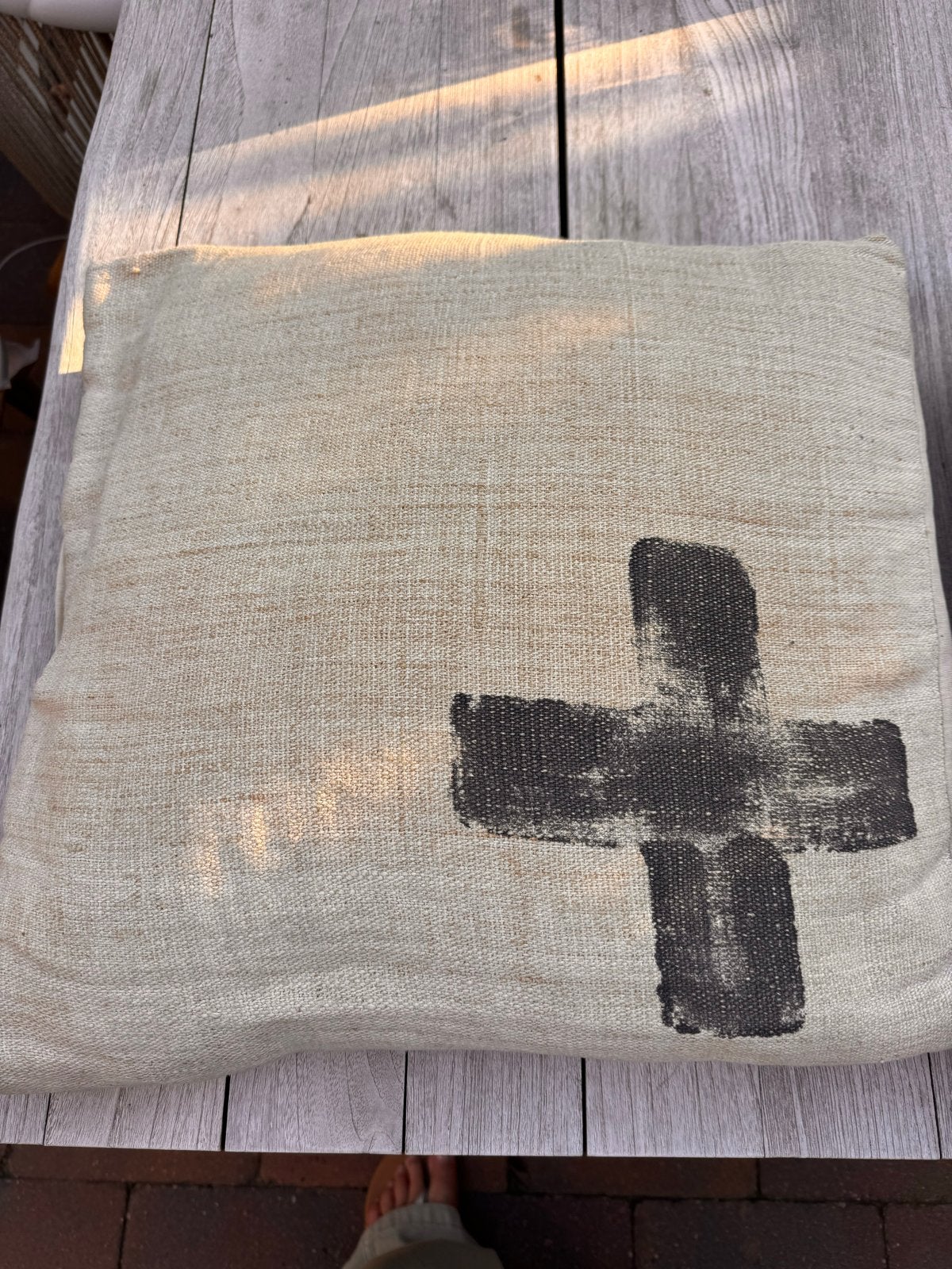 2 kussens van Stapelgoed, Overige merken, Gebruikt, Beige, Met print