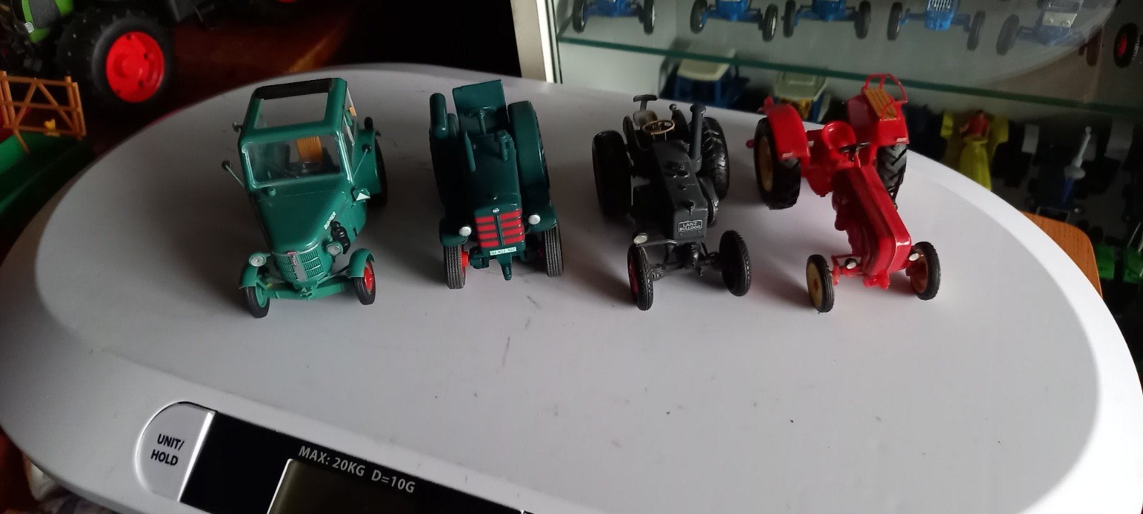 Set van 4 vintage tractor schaalmodellen, Ophalen of Verzenden, Gebruikt