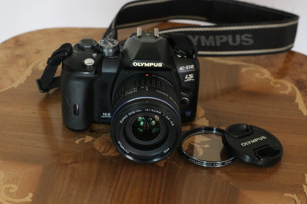 Olympus E-510 IS + 14-42 en 40-150mm, Audio, Tv en Foto, Fotocamera's Digitaal, Ophalen, Gebruikt, Spiegelreflex, 10 Megapixel