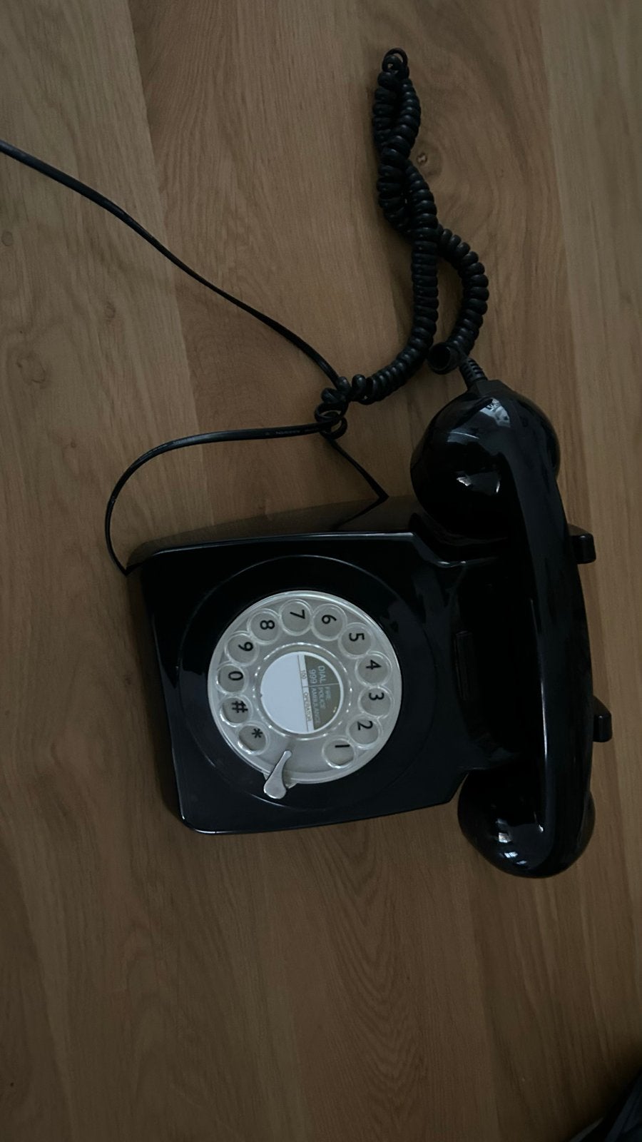 GPO 746 Retro Vaste Telefoon met Draaischijf Zwart, Ophalen of Verzenden, Gebruikt, Met draaischijf