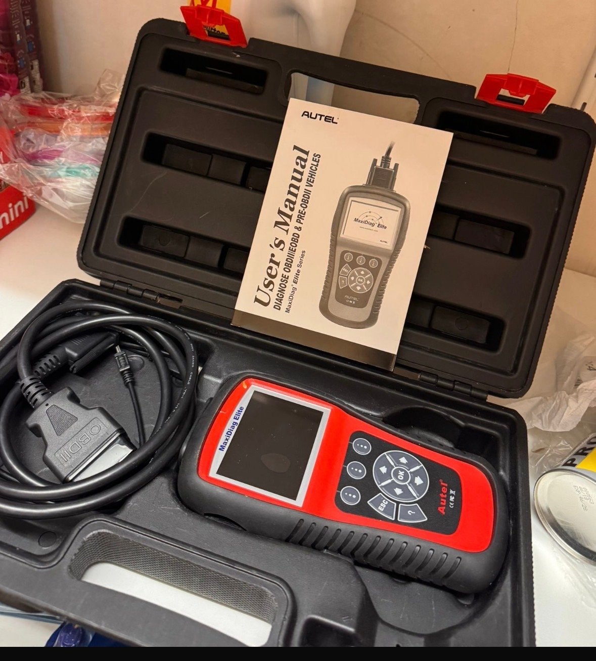 Autel MaxiDiag Elite OBDII Diagnosetool, Ophalen, Zo goed als nieuw