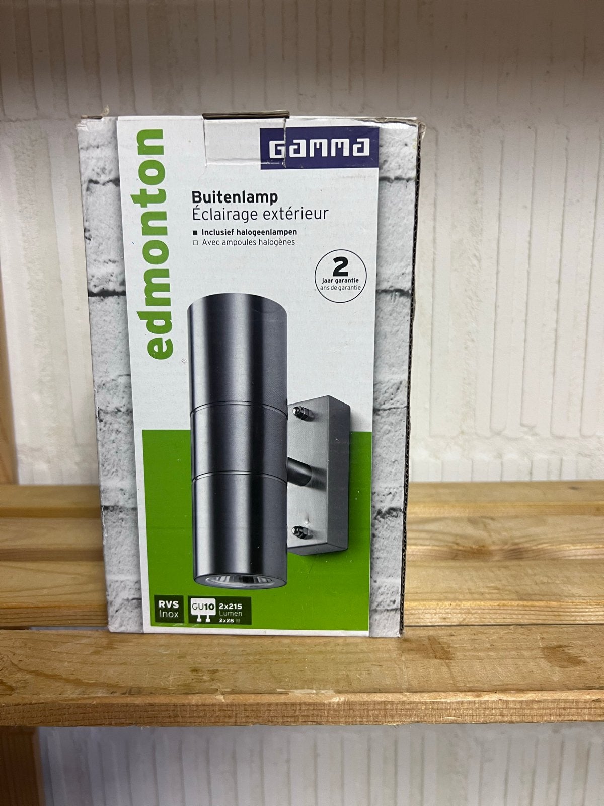Gamma Edmonton Buitenlamp RVS GU10 - Nieuw in doos, Minder dan 50 watt, Wandlamp, Nieuw, Ophalen of Verzenden
