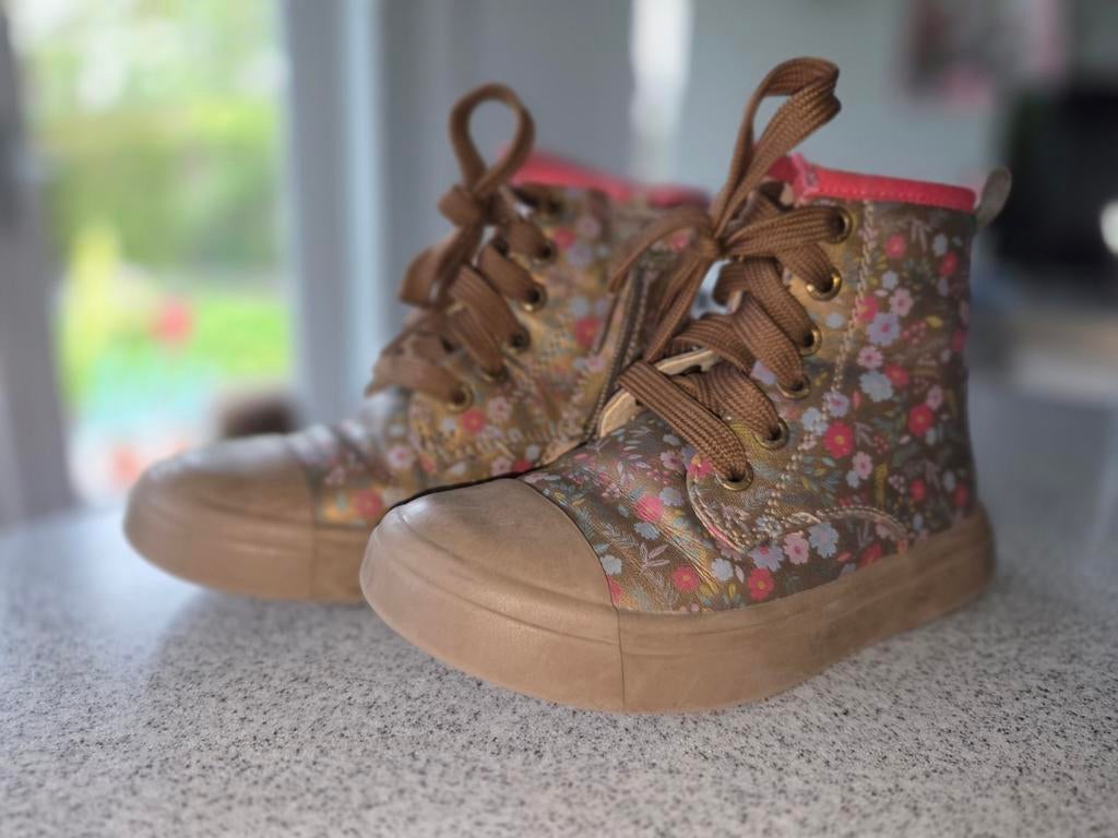 SHOESME Leren Laarzen met Bloemenprint - Maat 27, Gebruikt, Meisje, Laarzen, SHOESME