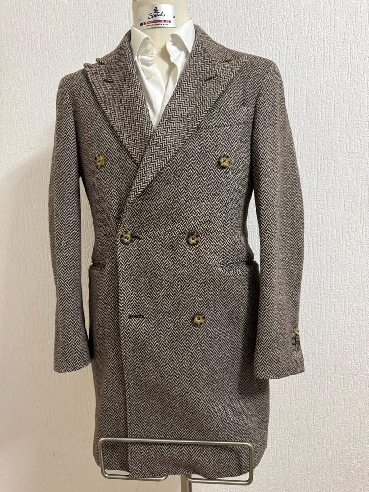 Suitsupply overcoat Double breasted, Verzenden, Zo goed als nieuw, Maat 48/50 (M), Bruin