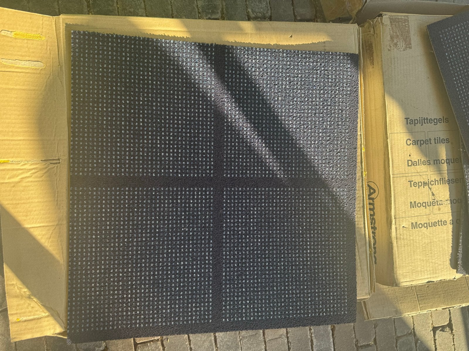 NIEUW - Desso Tempra tapijttegels 50x50 cm., Ophalen, Minder dan 50 cm, Grijs, 50 tot 100 cm