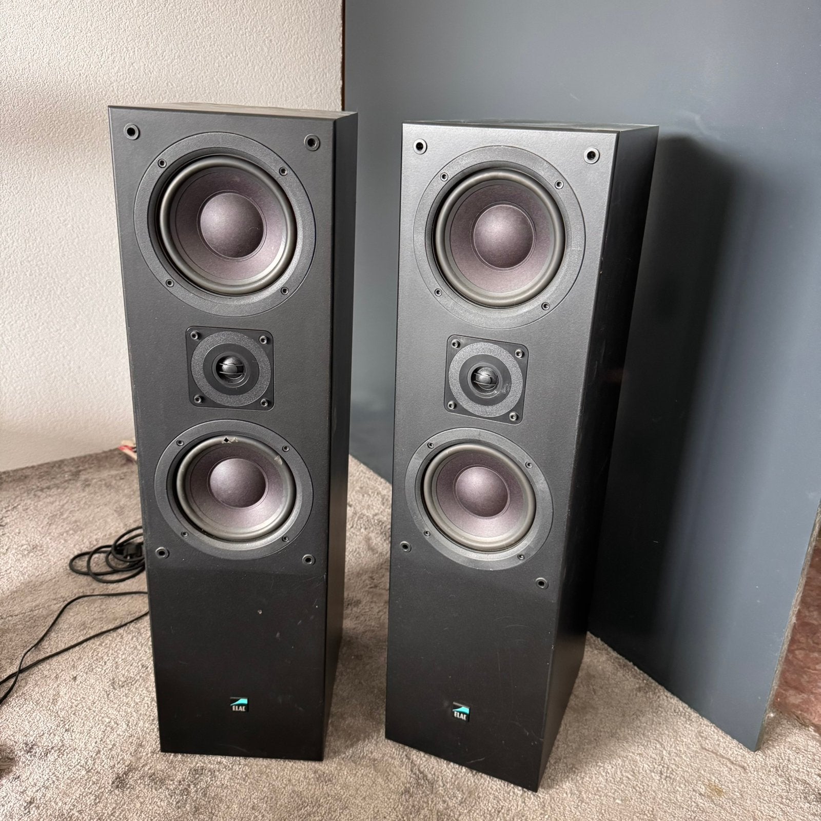 Elac stereo speakers, Audio, Tv en Foto, Luidsprekers, Gebruikt, 120 watt of meer, Front, Rear of Stereo speakers, Ophalen