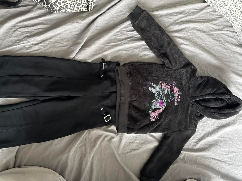 Unicorn pailletten trui met broek maat 110, Ophalen of Verzenden, Zo goed als nieuw, Meisje, Broek