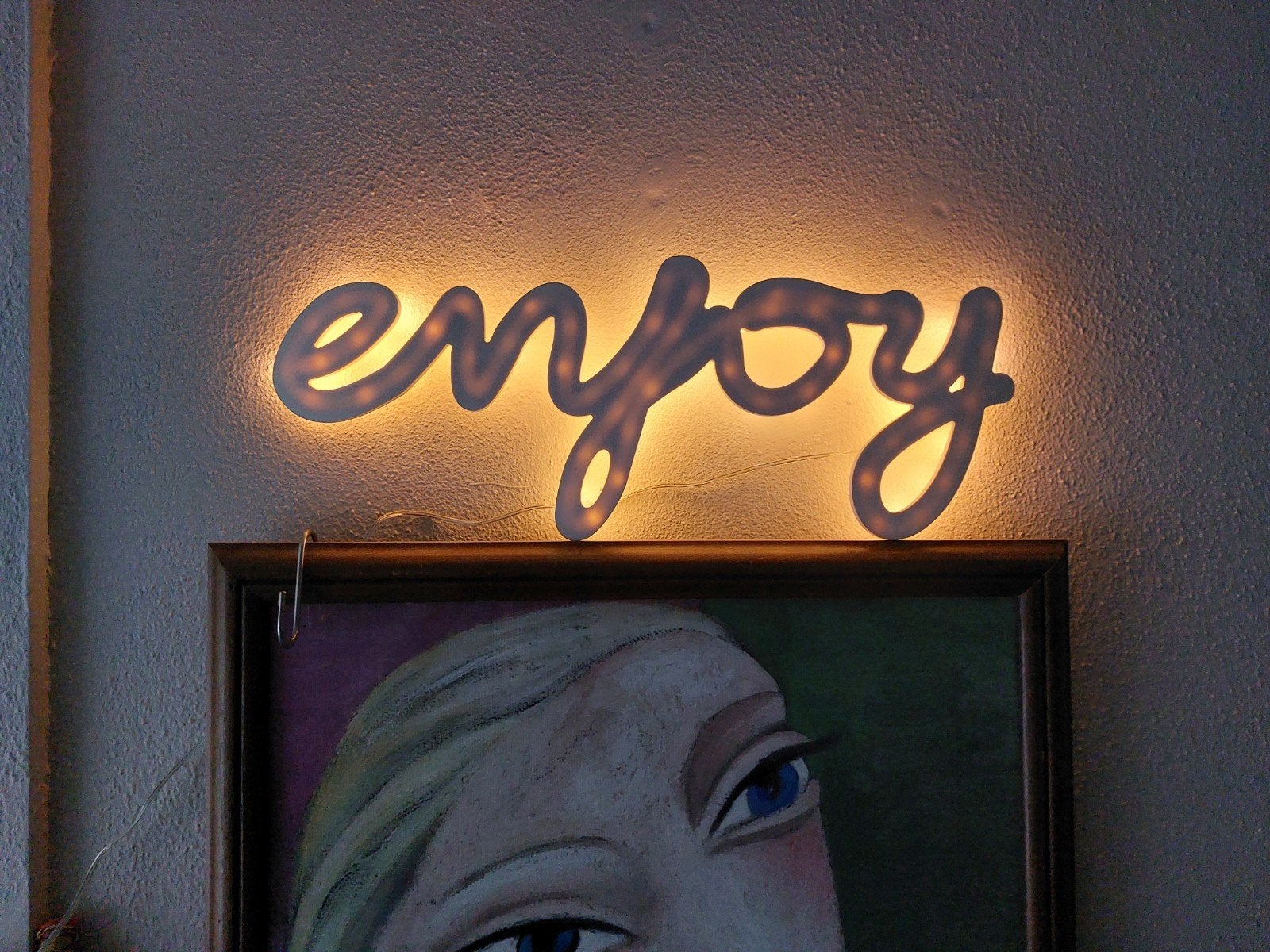 Neon Light "Enjoy" met USB-aansluiting - Zo goed als nieuw, Ophalen of Verzenden, Zo goed als nieuw