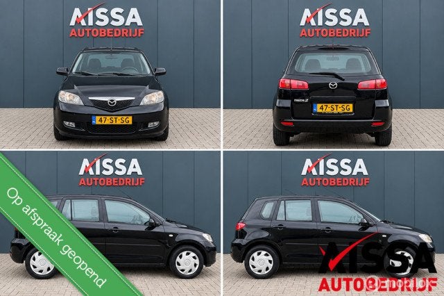 Mazda 2 1.4 Exclusive 5-deurs Airco Elektrische pakket Nw AP, Auto's, 15 km/l, 4 cilinders, Zwart, Origineel Nederlands