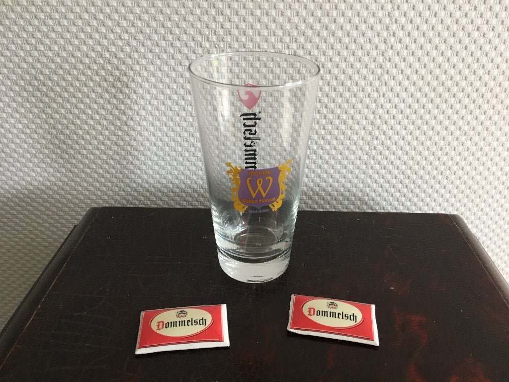 bierglas brouwerij Dommelsch Gulpener, Verzenden, Zo goed als nieuw, Glas of Glazen, Dommelsch