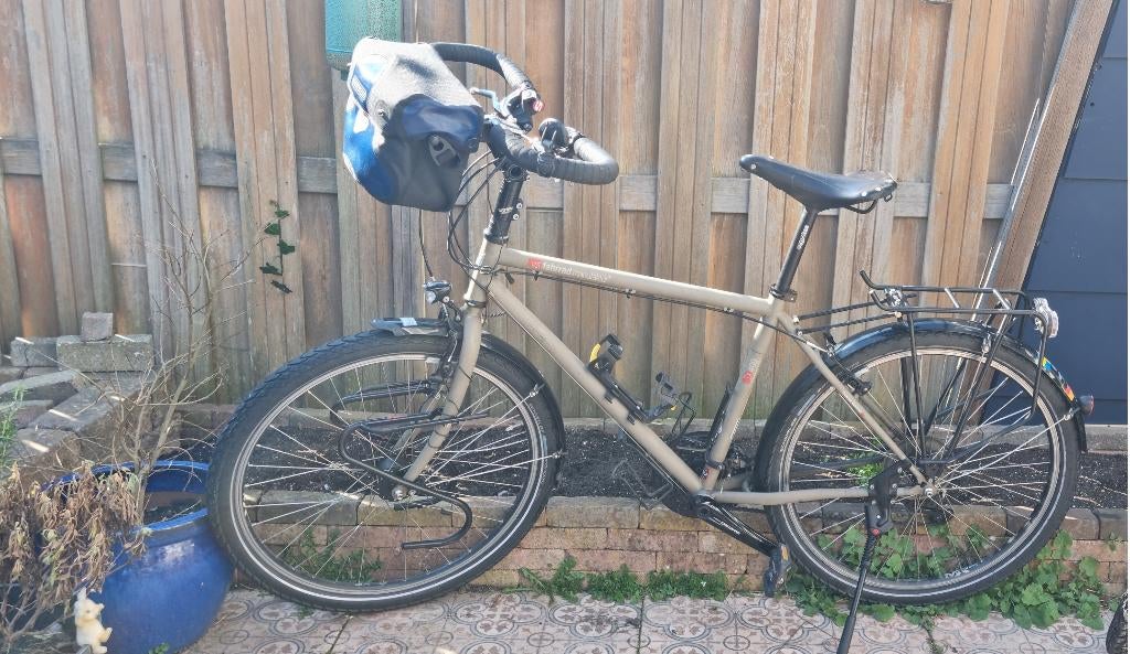 VSF TX-400 Herenfiets Expeditie 47cm met Ortlieb Stuurtas, Gebruikt, Versnellingen, Minder dan 49 cm, Ophalen