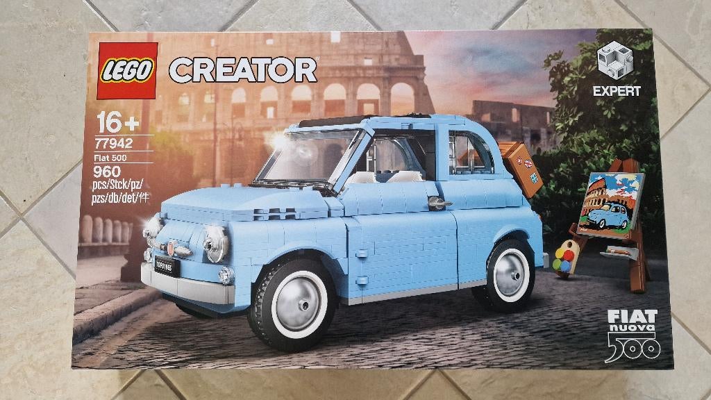Lego 77942 Fiat 500 Bright Light Blue Edition, Ophalen of Verzenden, Nieuw, Complete set, Lego
