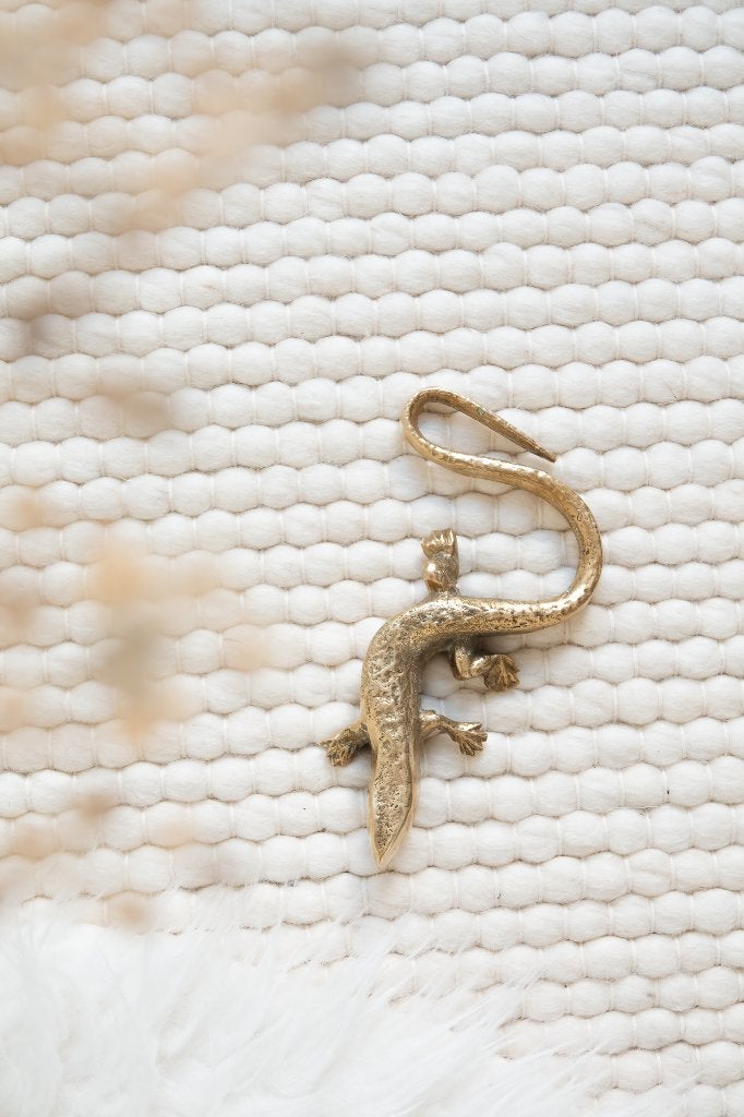 Messing salamander/ hagedis vintage nr.4, Ophalen of Verzenden