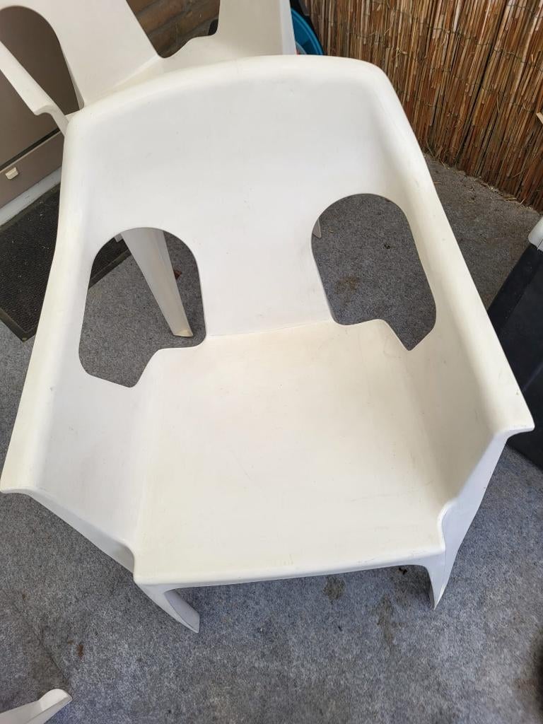 tuinstoelen ( kuip ), Tuin en Terras, Ophalen, Gebruikt, Kunststof, Stapelbaar