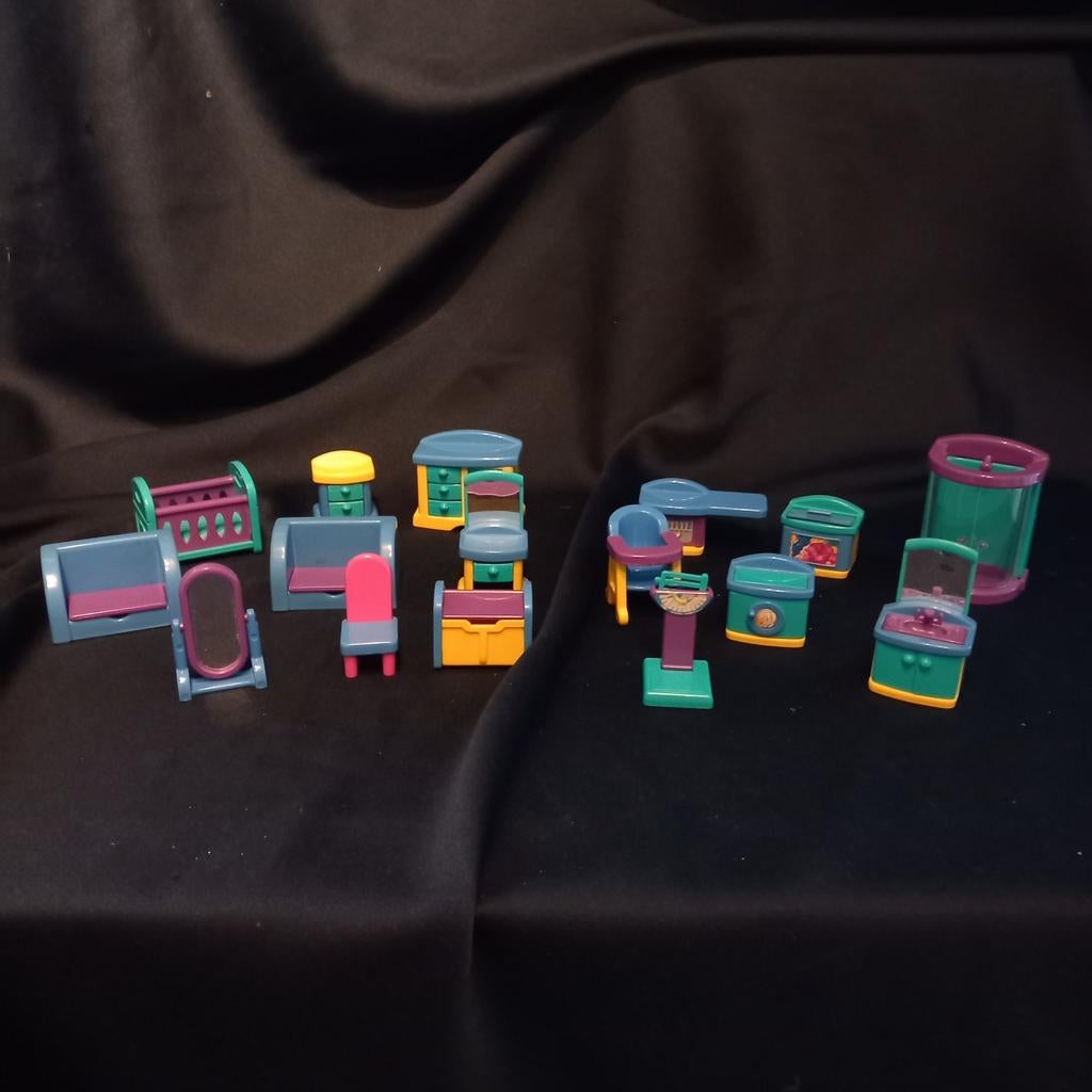Vintage Poppenhuis Meubels Set - Jaren '90 Speelgoed, Verzenden, Gebruikt